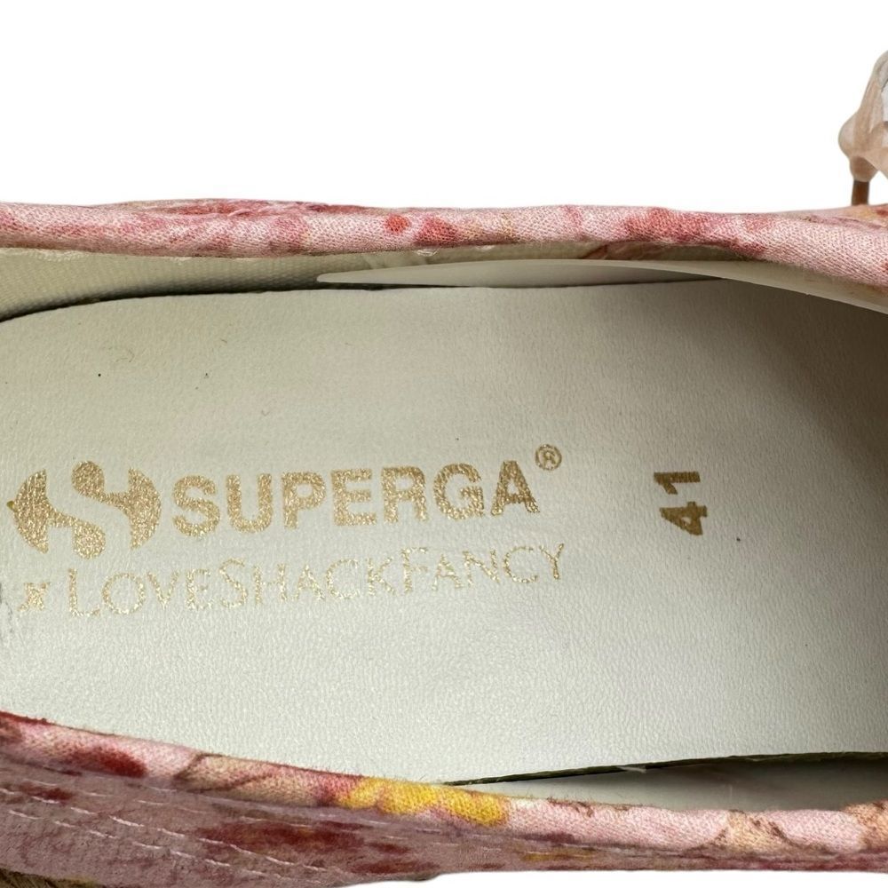 LoveShackFancy x Superga 2730 Floral Espadrille Sneaker Size 9.5 - Picture 11 of 13